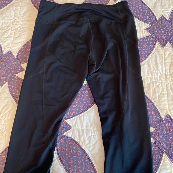 Black Reebok Capri Work Out Leggings - Picture 3 of 6